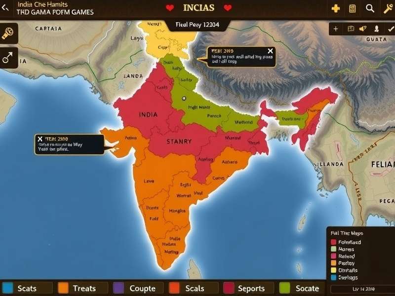 Strategic map overview showing terrain and resource points in Peak Game