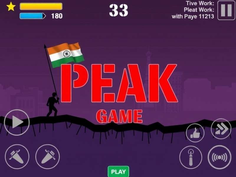 Peak Game Mobile Interface on smartphone