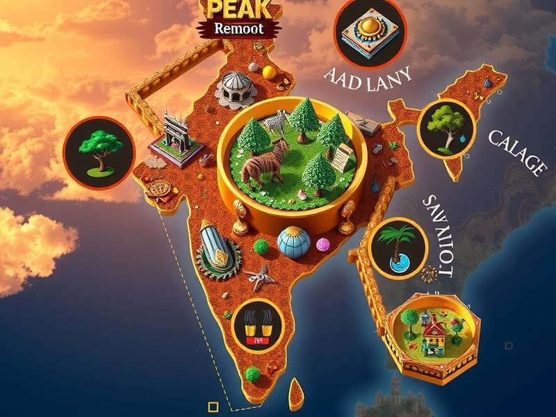 Topographical map of Peak Game's new Summit's Ascent area showing elevation tiers