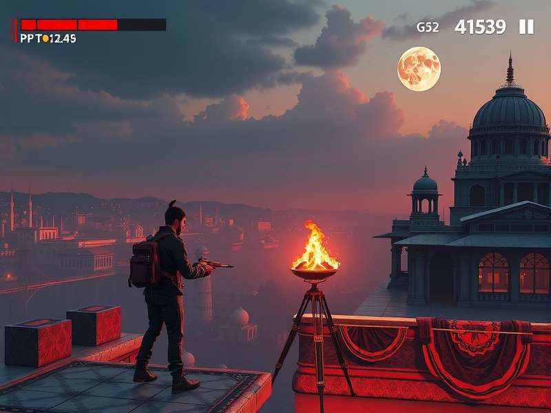 Peak Game freecam view showing strategic overview of the map