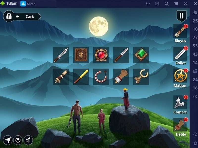 Collection of powerful items from Peak Game including swords, shields, and magical artifacts