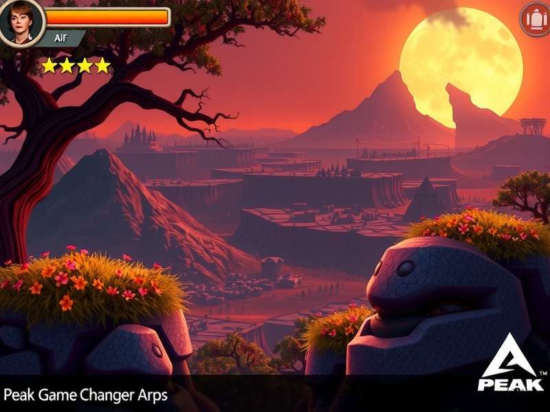 Peak Game official screenshot showing protagonist in vast landscape