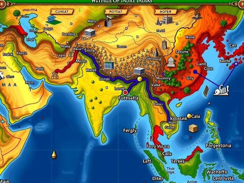 Floating ruins in a mystical forest