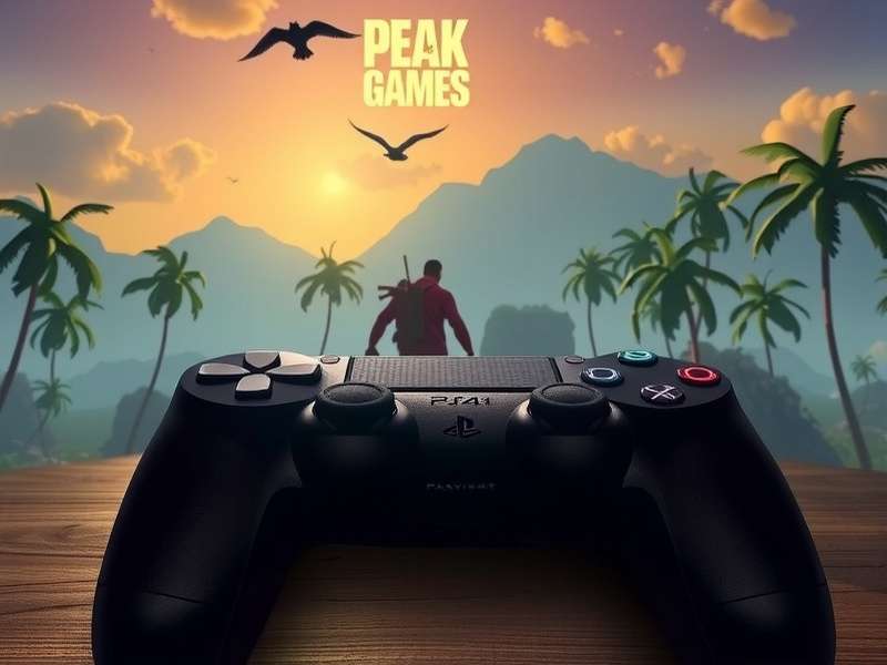 Gaming setup with PS4 console and controller in a well-lit room