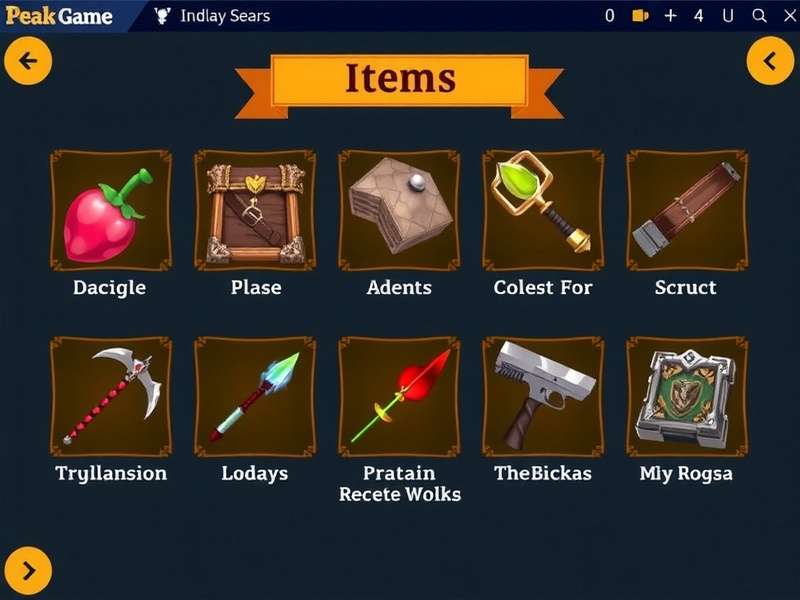 Comparison of different Peak Game armor sets showing resistance values and weight