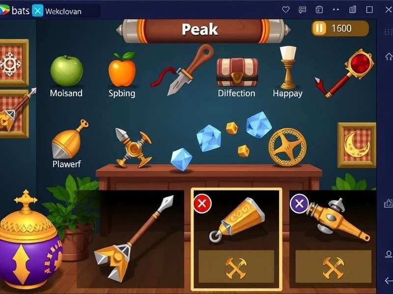 Complete collection of Peak Game items including weapons, armor, and rare artifacts