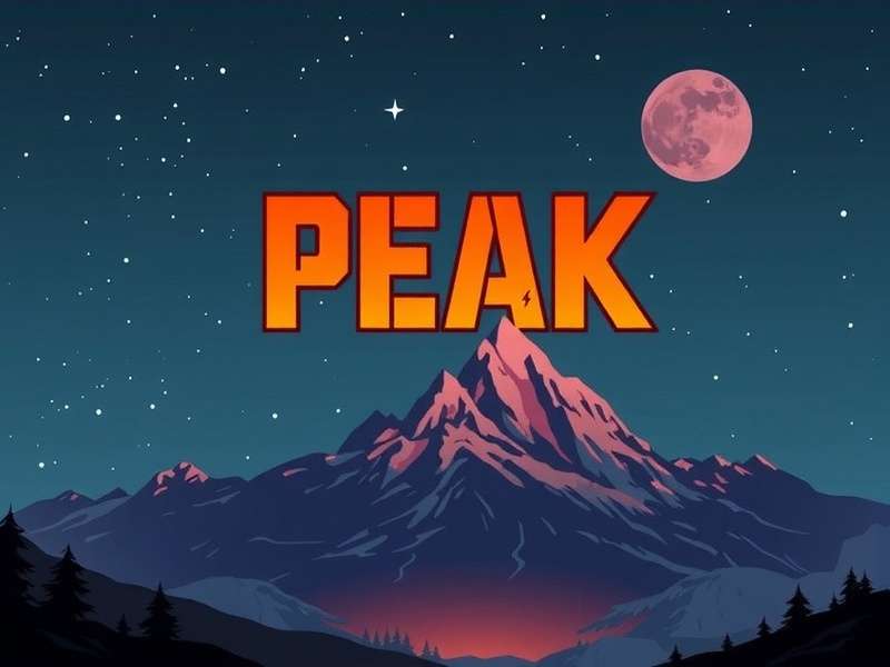 Peak Game Steam gameplay screenshot showing character on a mountain summit