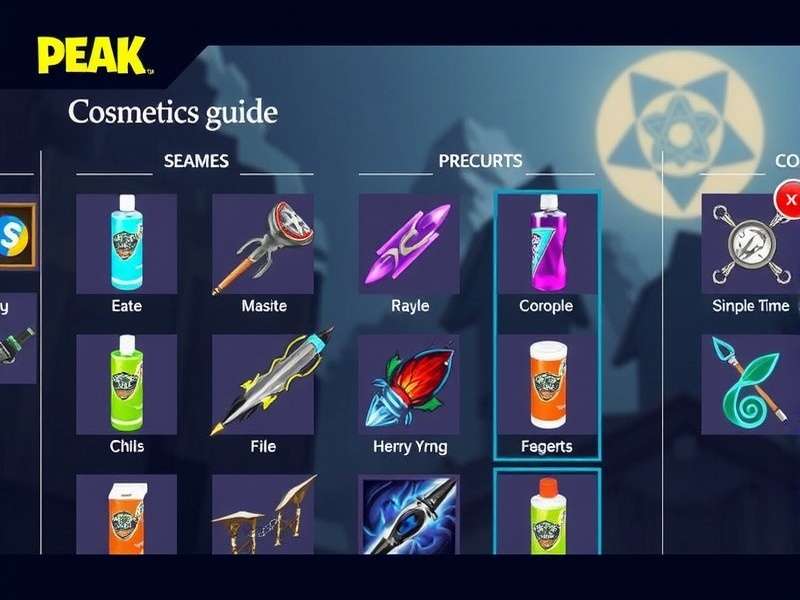 Peak Game character skins showcasing different rarities