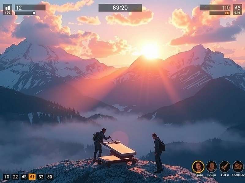 Gaming setup with vibrant colors showcasing Peak Game on a monitor