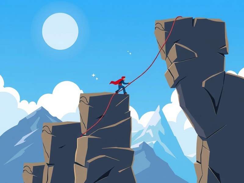 Climbing game screenshot showing mountain peaks