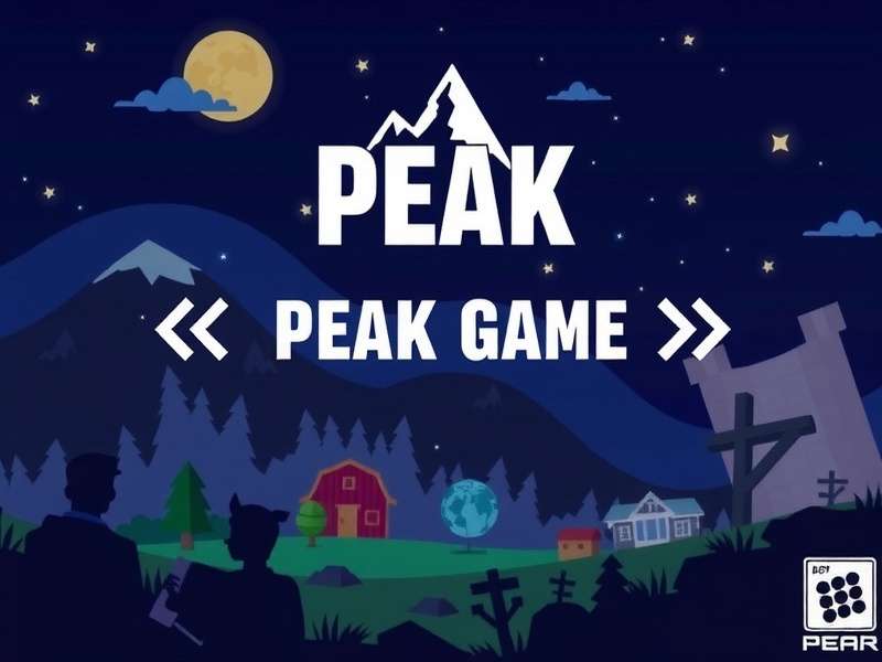 Peak Game mountain climbing scene with character scaling cliff