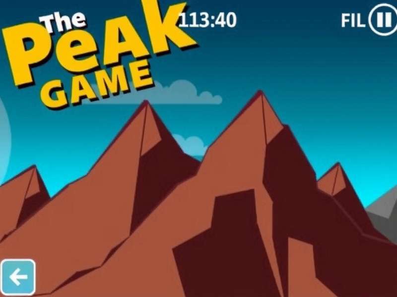 Spectacular mountain peak in a game-like environment