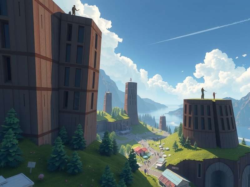 In-game screenshot of Peak Steam showcasing a climber on a steep rock face at sunset