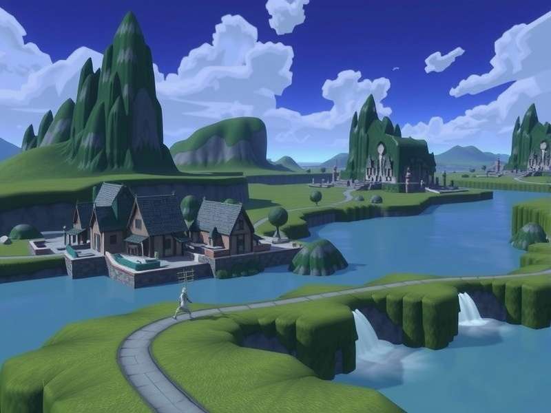 Epic mountain landscape representing the Peak game universe