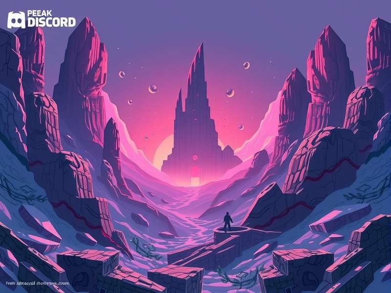 Screenshot of a vibrant Peak Discord server showing active channels for strategy and maps