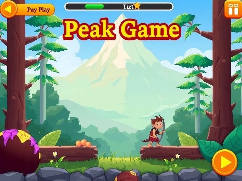 Peak Game Free Play screenshot showing mountain landscape