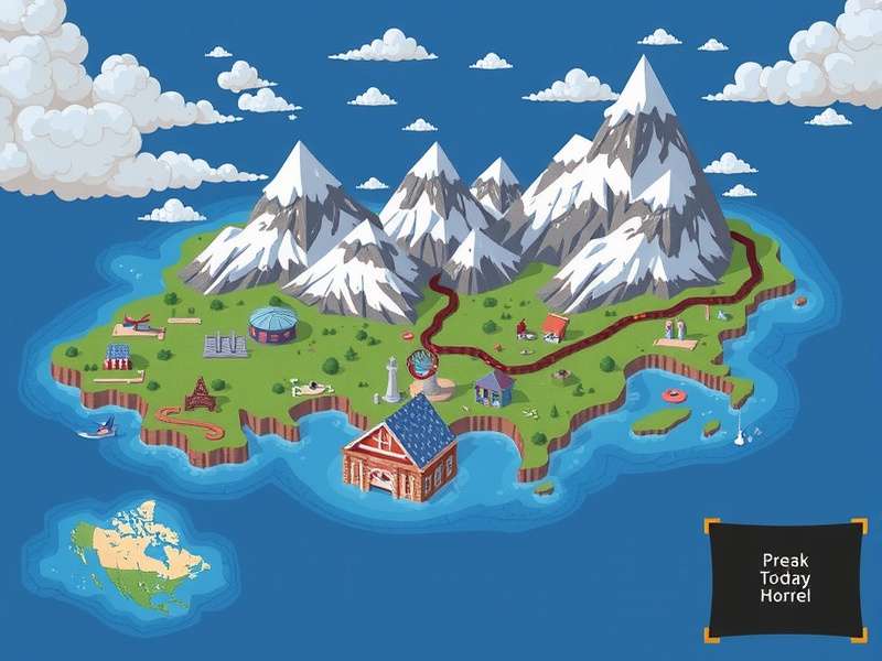 Peak Game Today's Map screenshot showing dynamic terrain