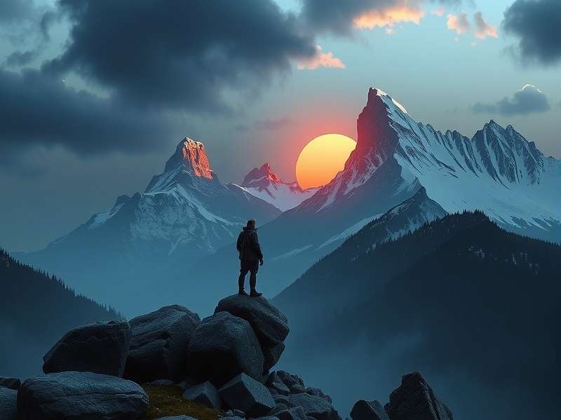 Dramatic in-game view of the Himalayan Xv range in Peak Xv