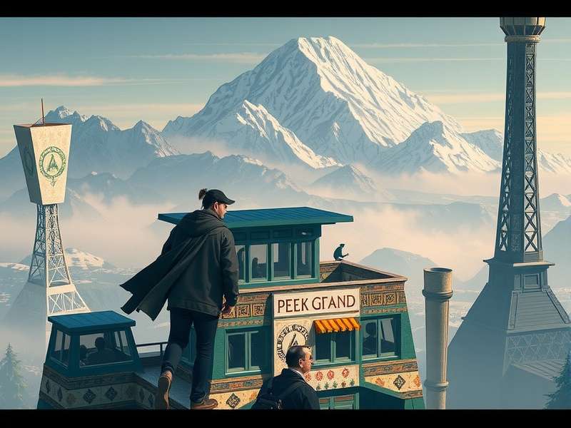 A climber scaling a rocky peak, representing the core gameplay of Peak Game