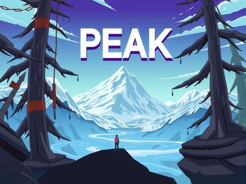 Peak Game gameplay screenshot showing mountain climbing mechanics