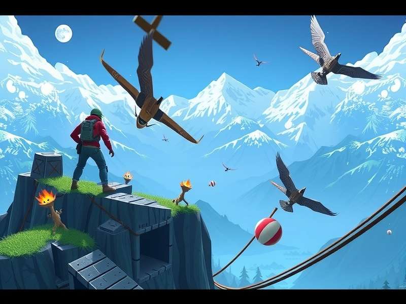 Peak Game — vast snowy mountain landscape with survival elements