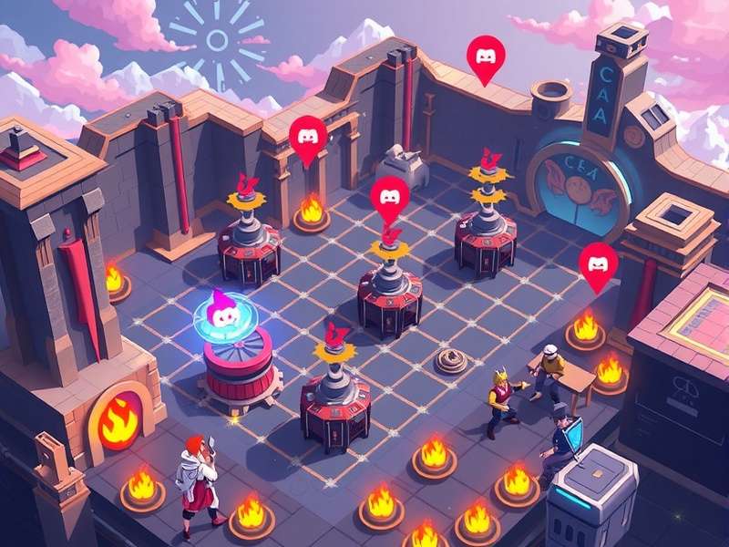 Peak Game Discord community banner showing Indian gamers, food maps, and live events