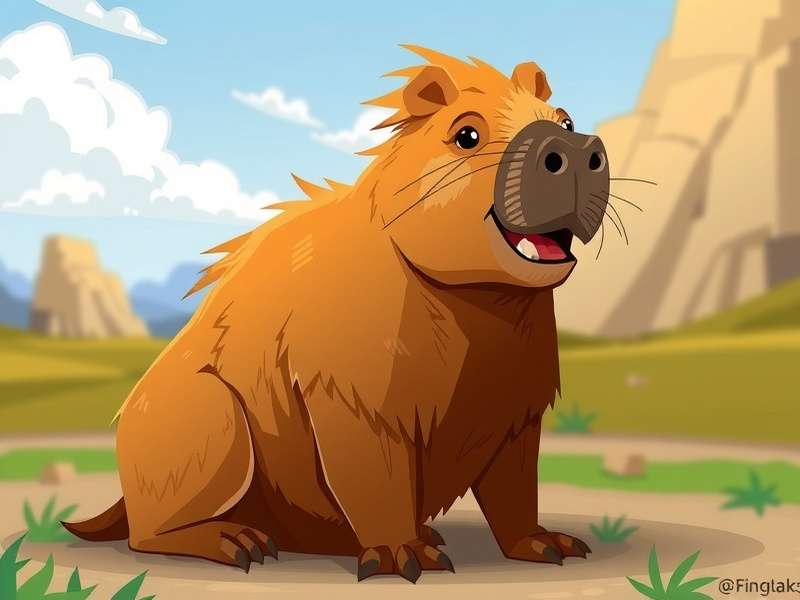 Peak Game Capybara character in Verdant Backwaters region, surrounded by tropical flora