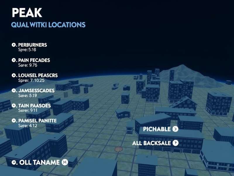 Peak Game Daily Locations interactive map showing today's peak positions and item spawns across the Himalayan-style terrain