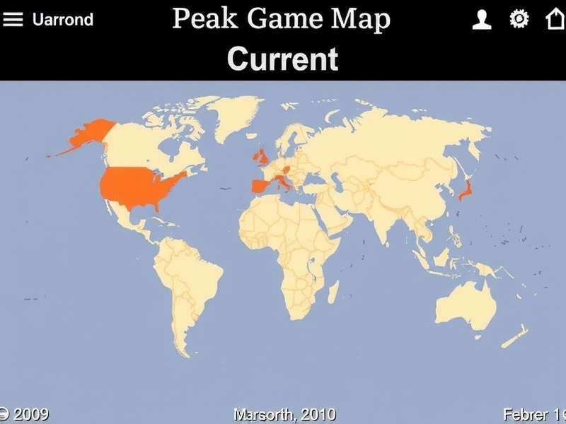 Peak Game Map Current overview showing major zones and landmarks