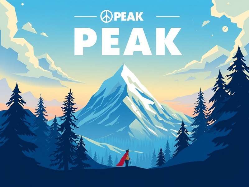 Peak Game ancient peaks floating in the sky with elemental energy concept art